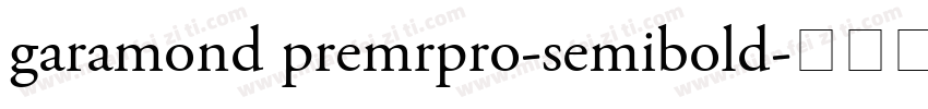 garamond premrpro-semibold字体转换